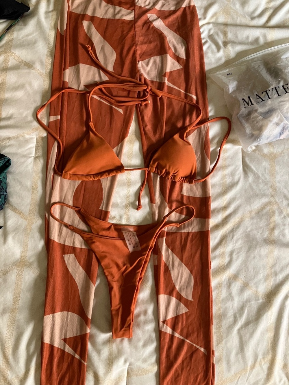 Saweetie Bikini With Coverup Sheer Pants